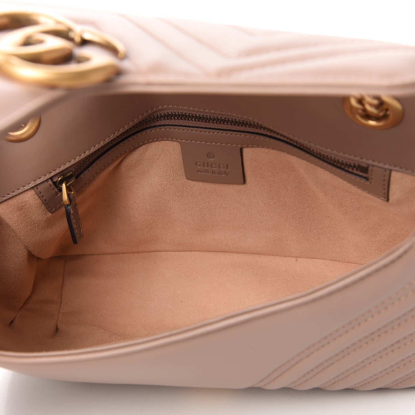 Calfskin Matelasse Small GG Marmont Shoulder Bag Porcelain Rose
