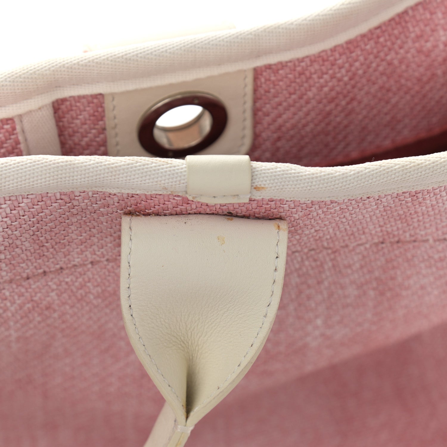 Chanel Canvas Medium Deauville Tote Pink 15 of 17
