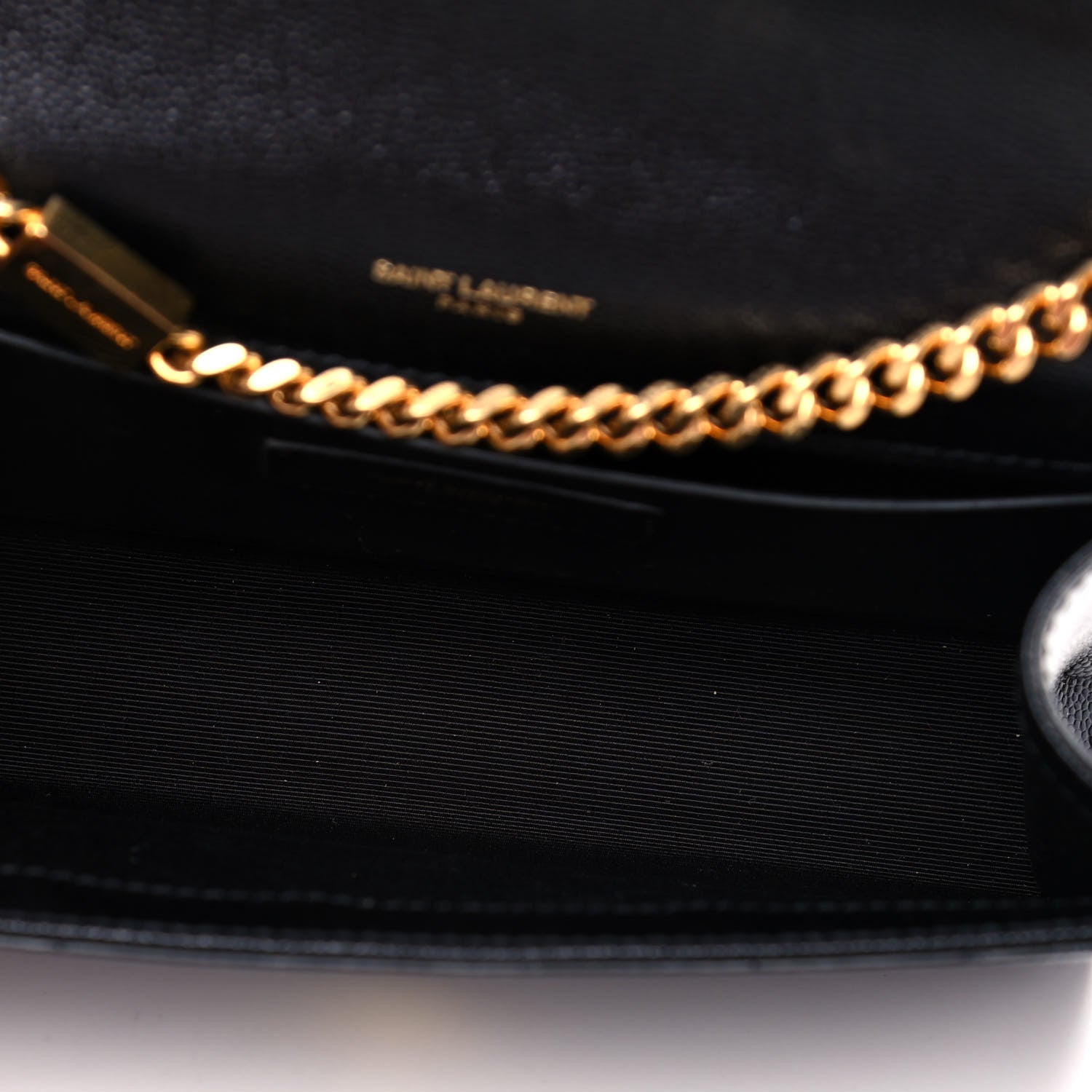 Saint Laurent Grain De Poudre Medium Classic Monogram Kate Satchel Black 5 of 11