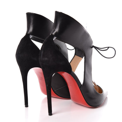 Christian Louboutin Suede Kid Ferme 100 Pumps 37.5 Black 4 of 12