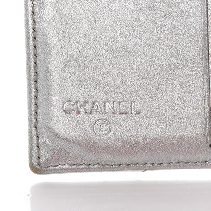 Chanel Metallic Lambskin Quilted Compact French Flap Wallet Silver 6 of 15