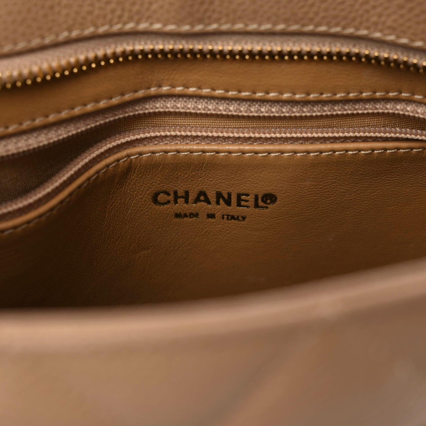 Caviar Quilted Medallion Tote Beige