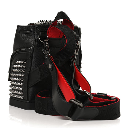Christian Louboutin Calfskin Spiked Mini Explorafunk Keyring Bag Black 3 of 12