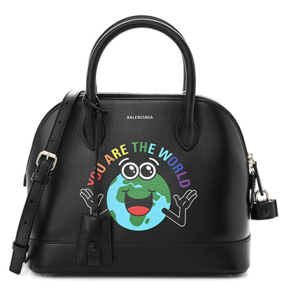 Balenciaga Calfskin You Are The World S Ville Top Handle Bag Black Multicolor 1 of 9