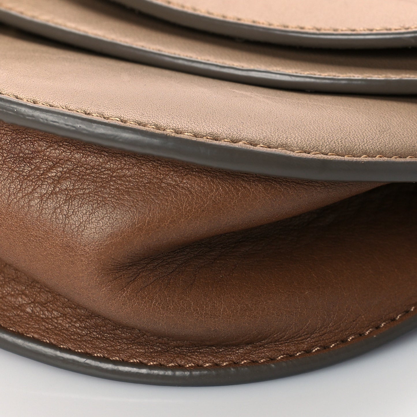 Calfskin Georgia Crossbody Bag Chestnut Cream