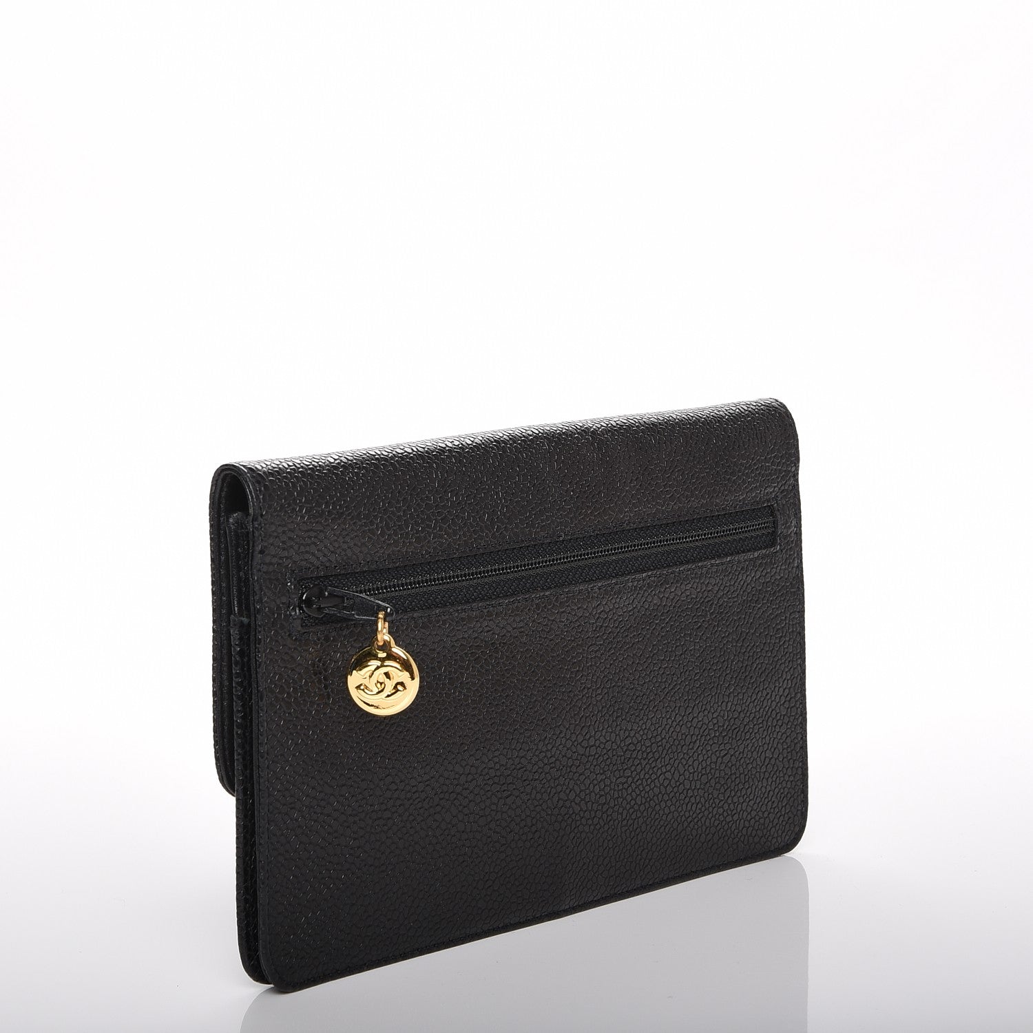 Chanel Caviar Timeless CC Flap Wallet Black 3 of 6