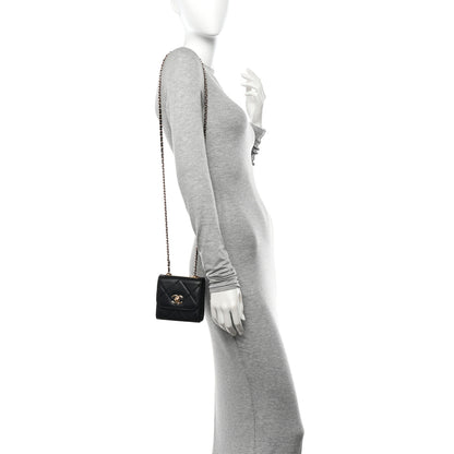 Chanel Lambskin Quilted Mini Trendy CC Clutch With Chain Black 2 of 11
