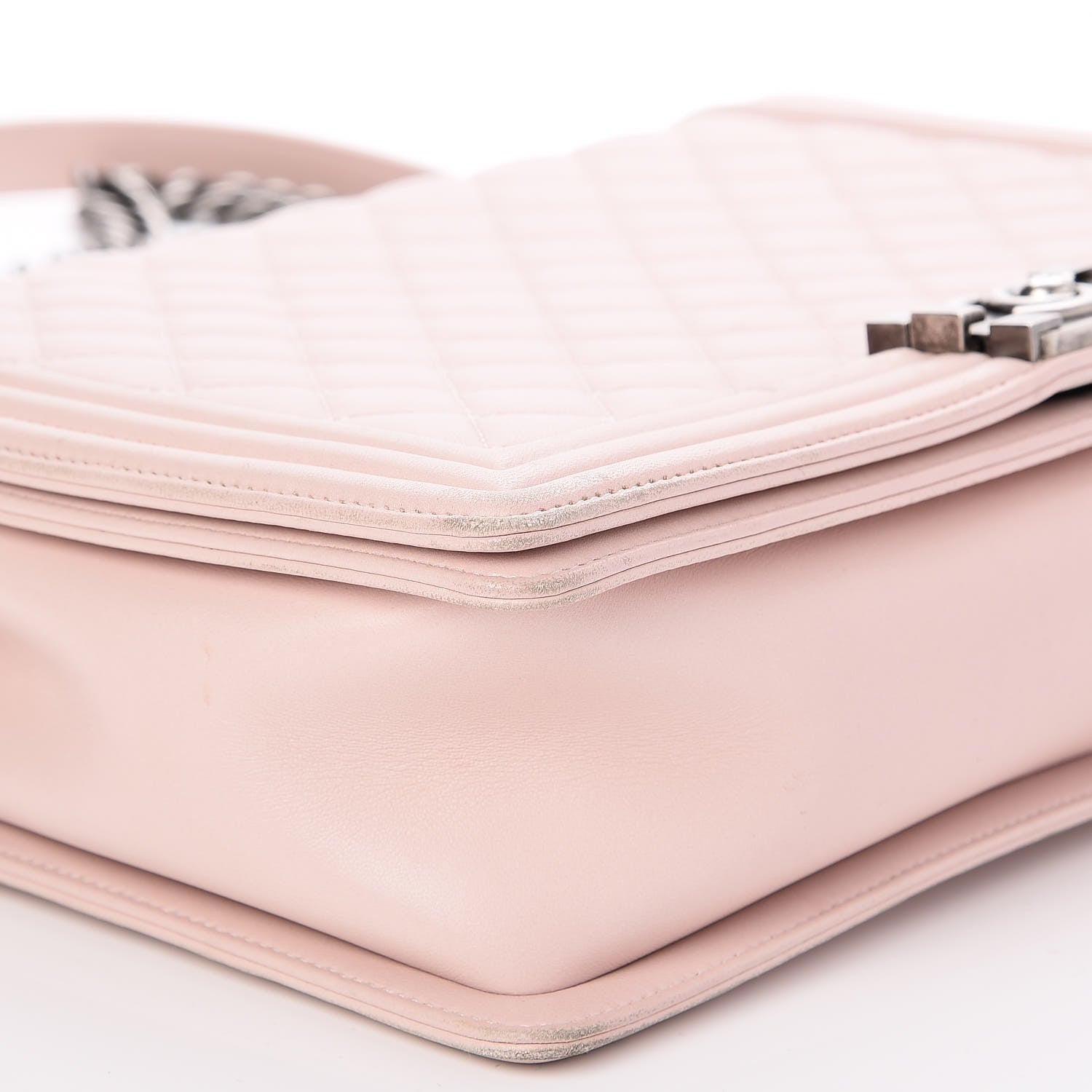 Chanel Lambskin Quilted Large Boy Flap Light Pink 13 of 15