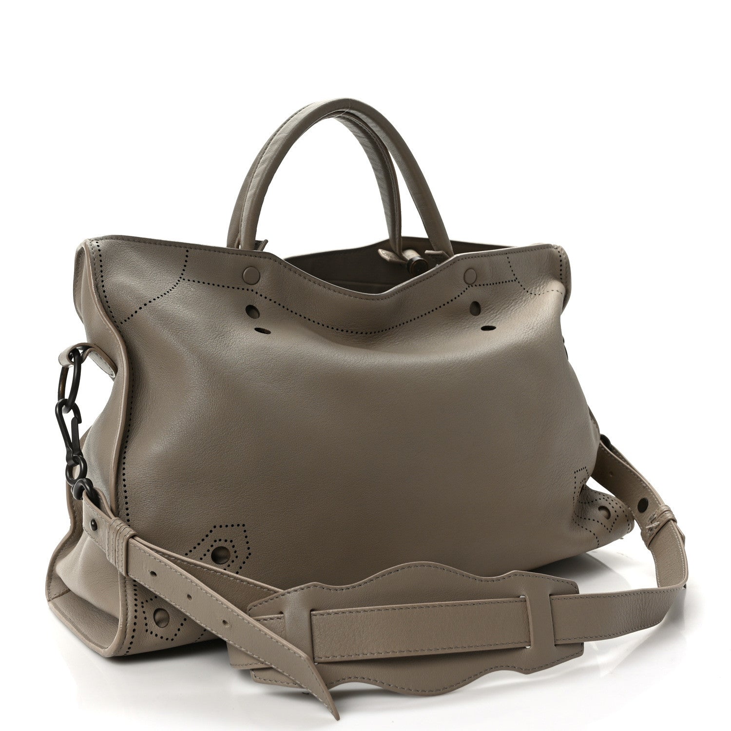Balenciaga Veau Soyeux Perforated Blackout Hardware City Gris Cendre 3 of 12