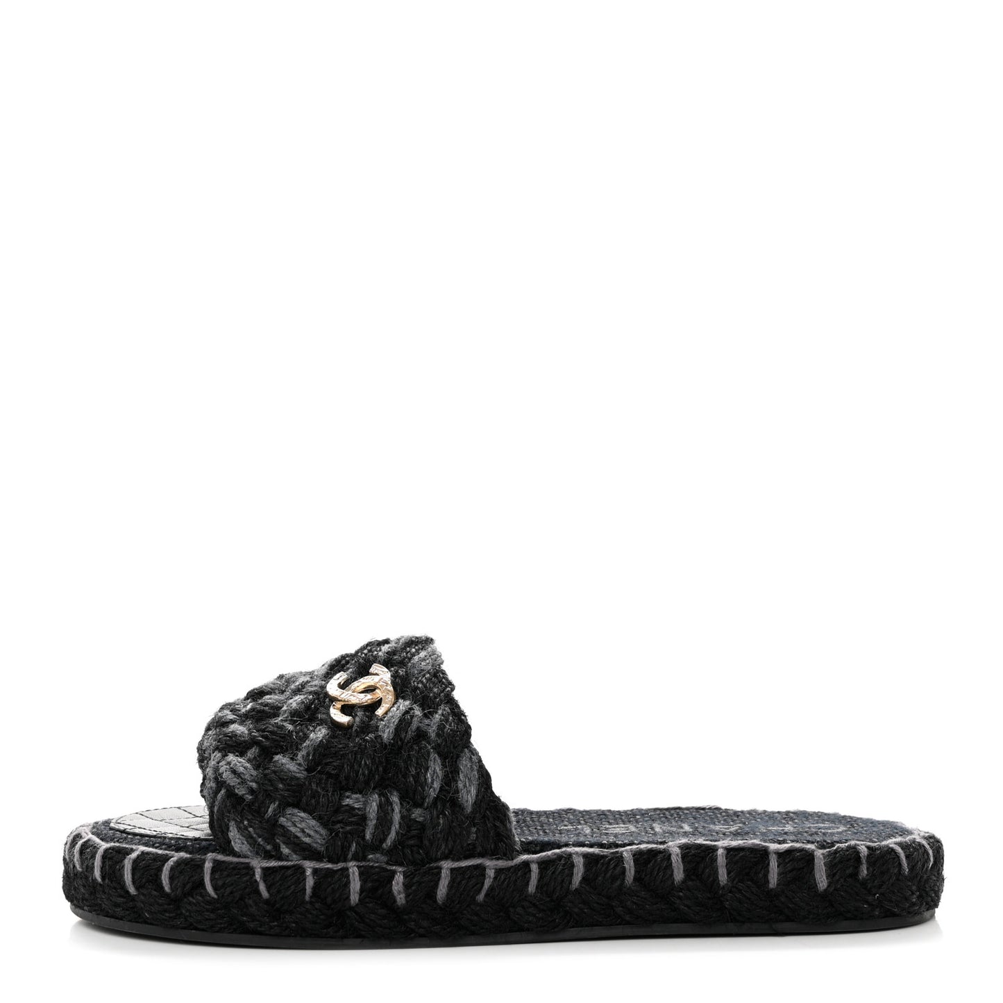Cord Braided CC Mules 39 Black