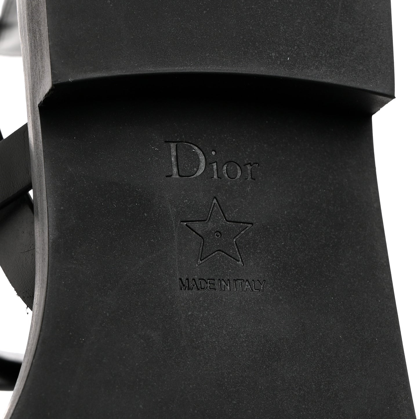 Shiny Calfskin L'Amazone Sandals 36.5 Black
