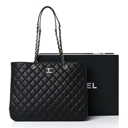 Chanel Calfskin Quilted Large Classic Shopping Tote Black 10 of 10