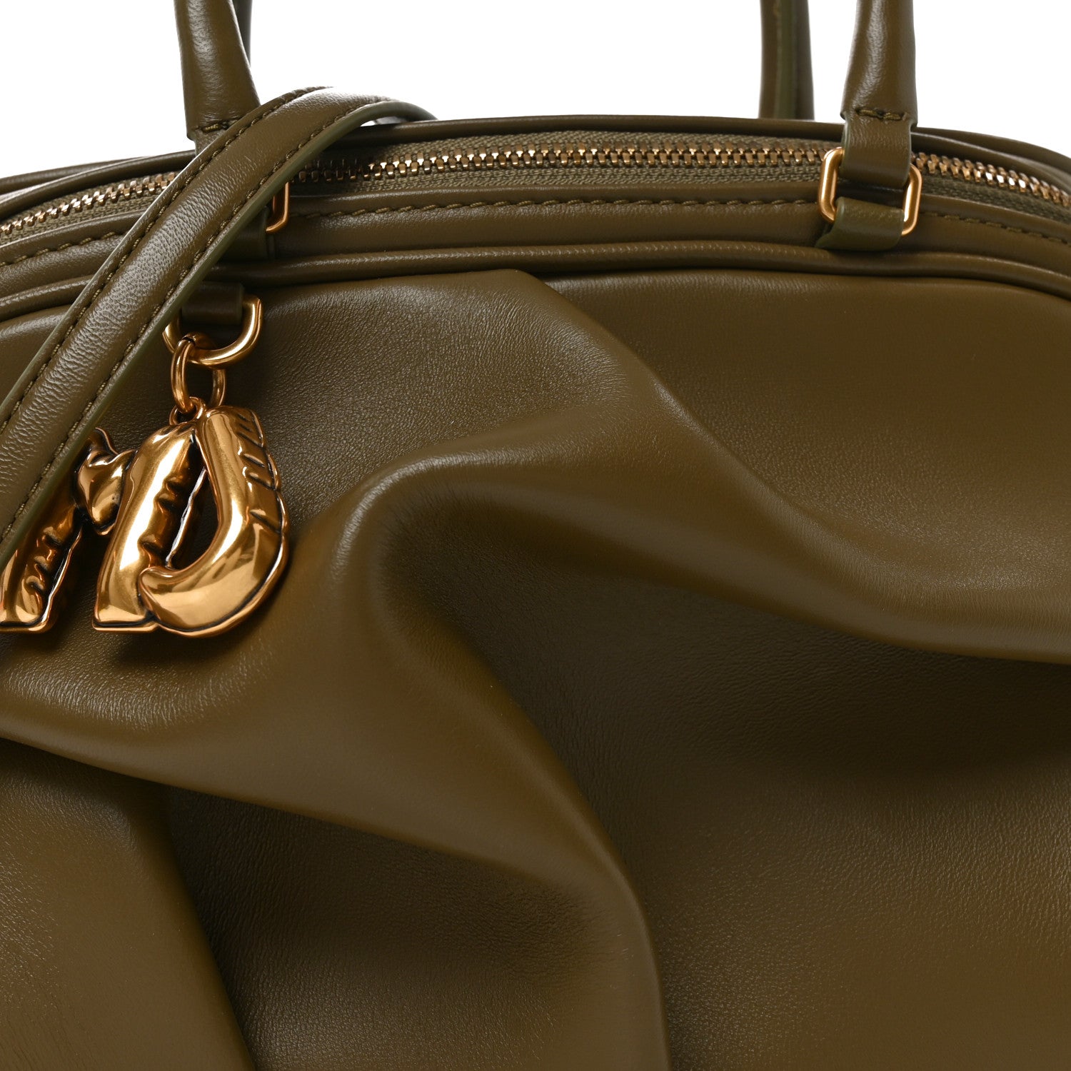 Marc Jacobs Lambskin Small The Wave Bag Olive 7 of 9