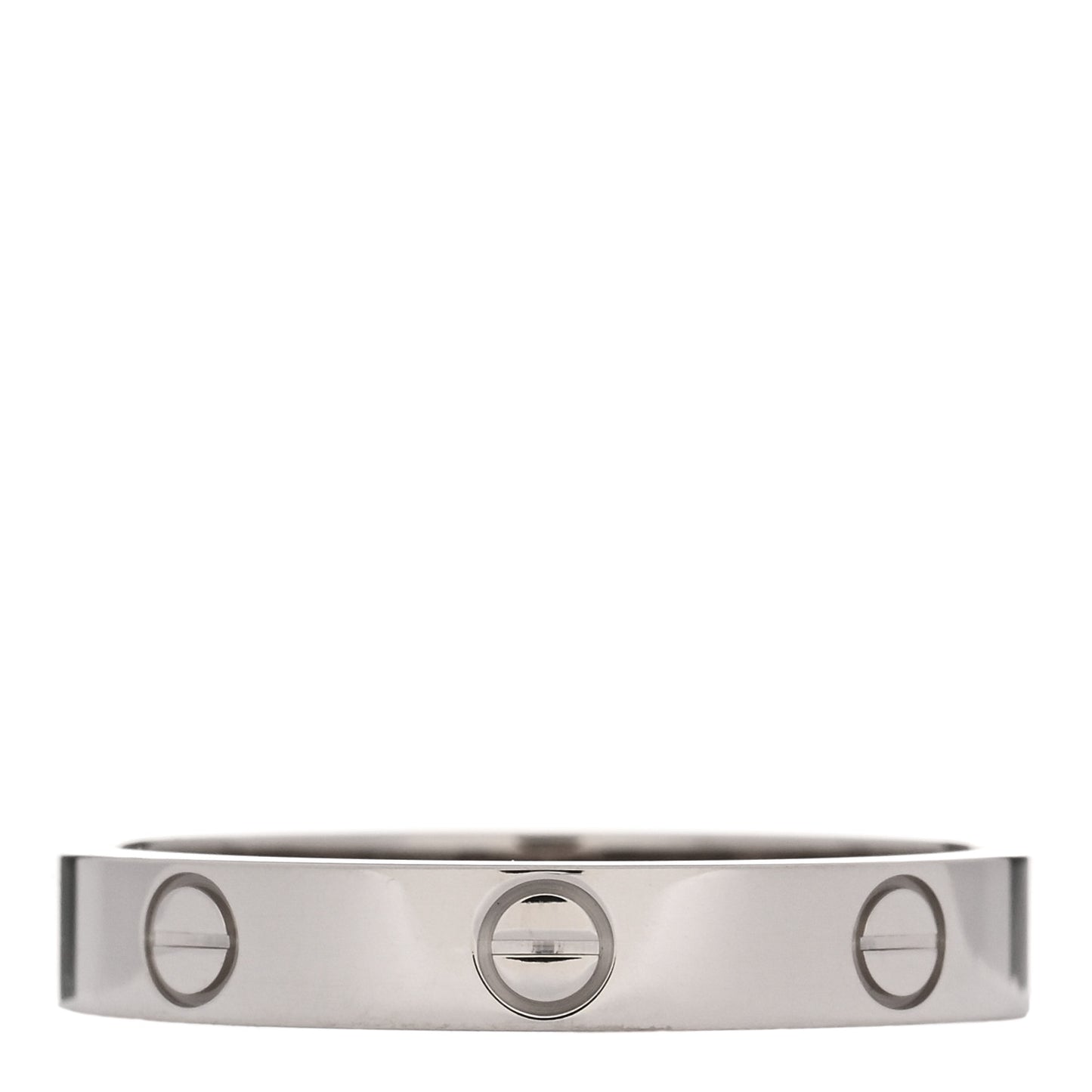 18K White Gold 3.5mm LOVE Wedding Band Ring 61 9.5
