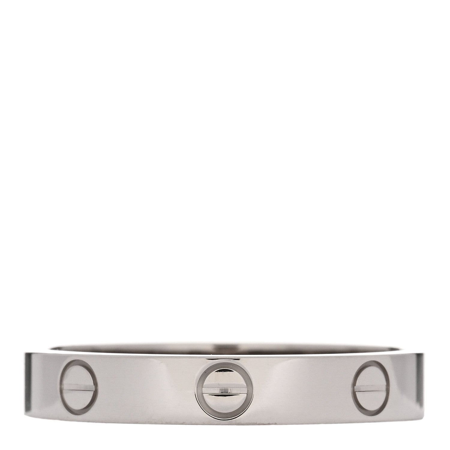 Cartier 18K White Gold 3.5mm LOVE Wedding Band Ring 61 9.5 3 of 5