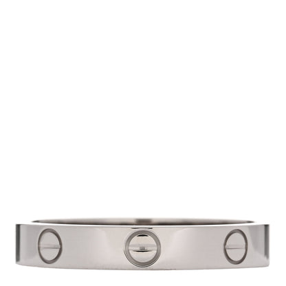 Cartier 18K White Gold 3.5mm LOVE Wedding Band Ring 61 9.5 3 of 5