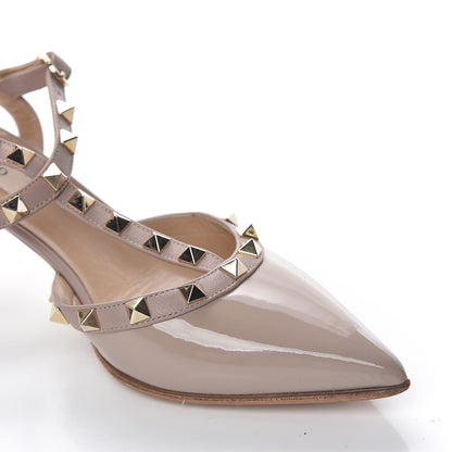 Valentino Garavani Patent Rockstud Ankle Strap 65mm Pumps 37 Poudre 14 of 19