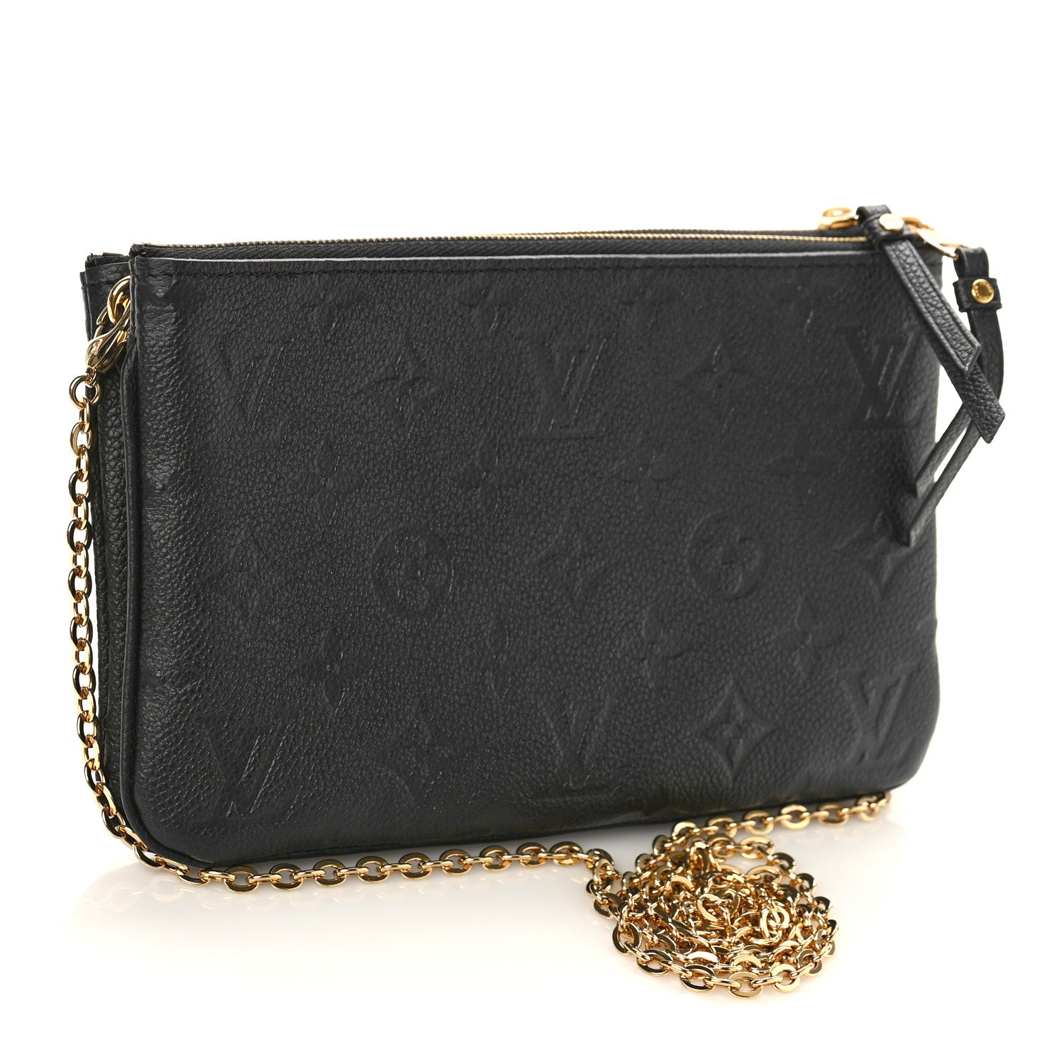 Louis Vuitton Empreinte Double Zip Pochette Black 3 of 9