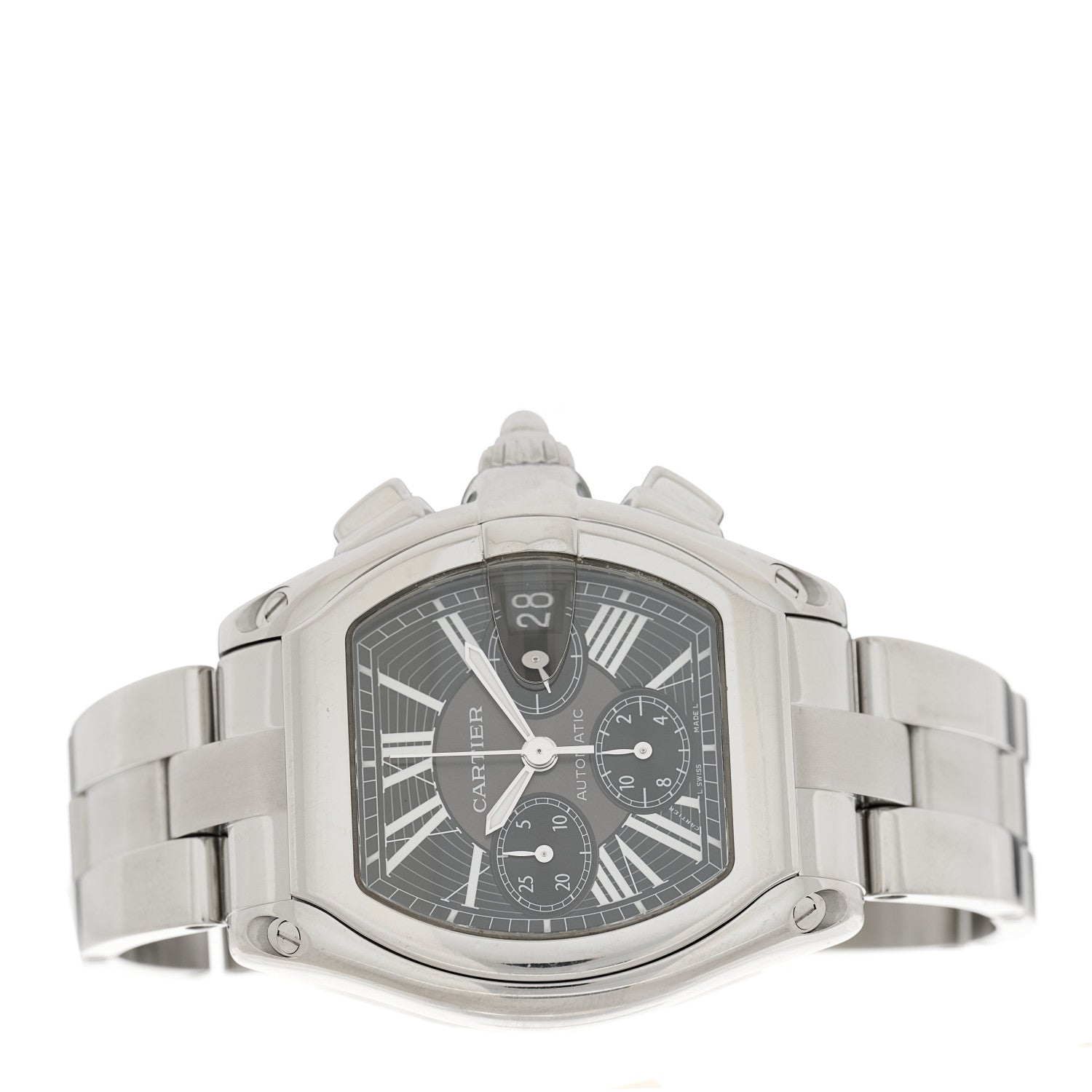 Cartier Stainless Steel 42mm Roadster Chronograph Automatic Watch Black 2 of 7