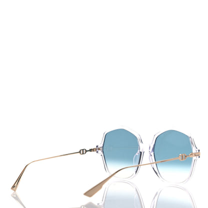 Christian Dior Acetate Metal Diorlink 2 Sunglasses Blue Gold 4 of 8