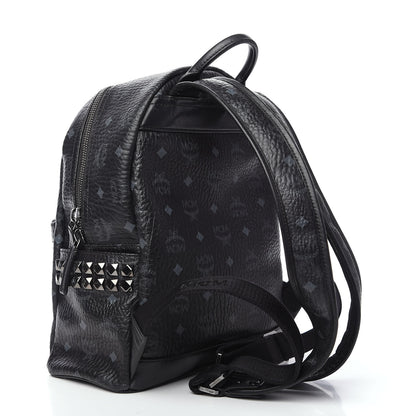MCM Visetos Small Side Stud Stark Backpack Black 3 of 10