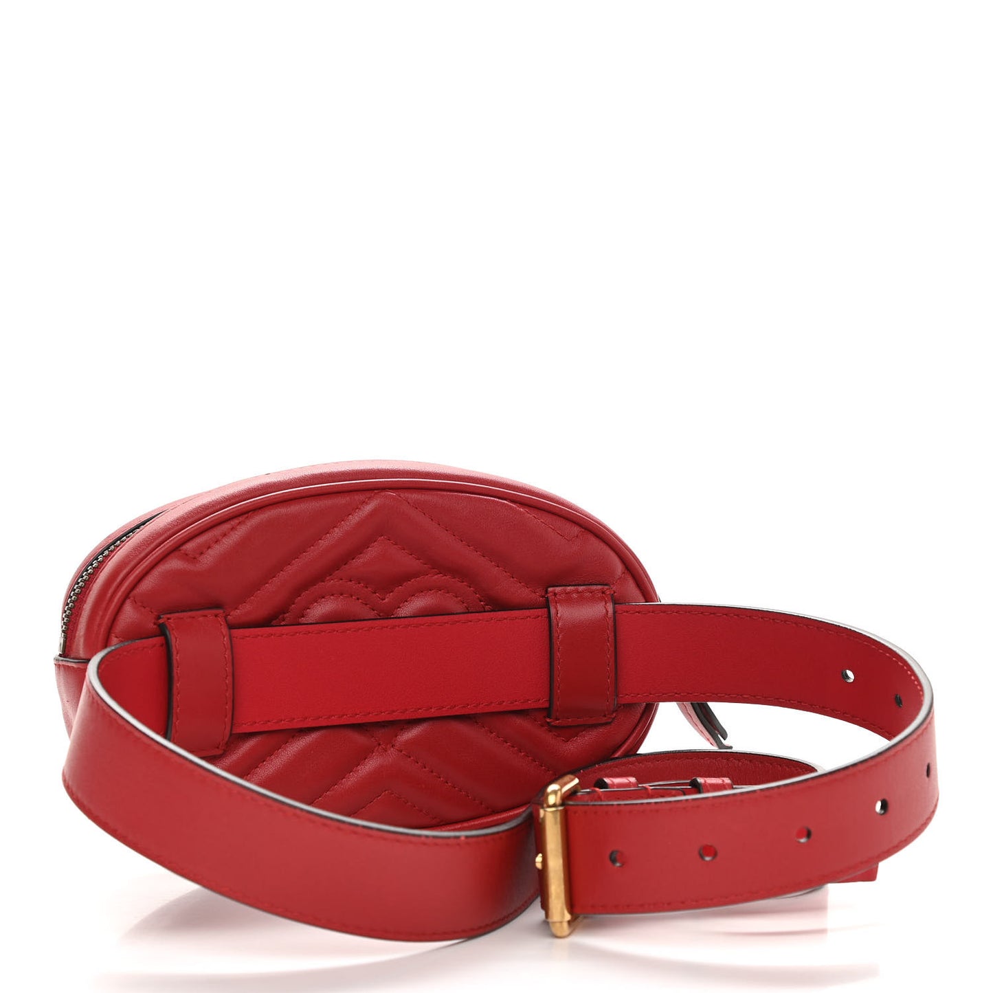 Calfskin Matelasse GG Marmont Belt Bag 85 34 Hibiscus Red