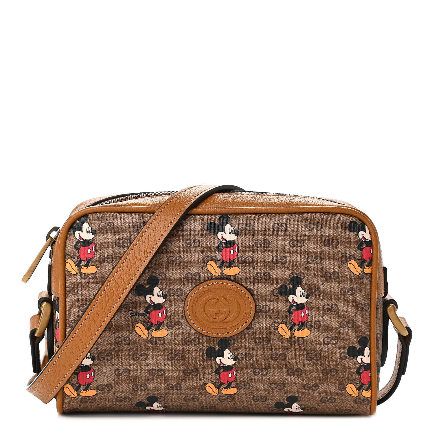 Gucci X DISNEY Mini Vintage GG Supreme Monogram Mickey Mouse Shoulder Bag Beige Vintage Sun Oil 1 of 11