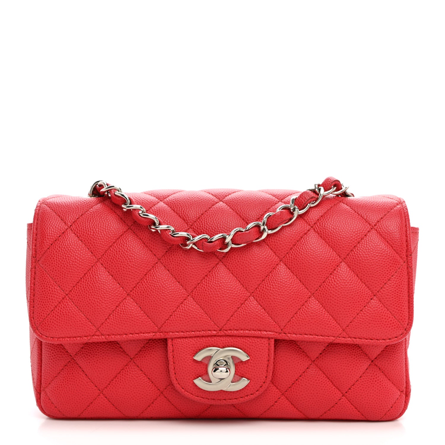 Chanel Caviar Quilted Mini Rectangular Flap Dark Pink 1 of 10