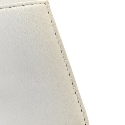 Chanel Metallic Galuchat Stingray Lambskin Boy Wallet On Chain WOC Silver 12 of 15