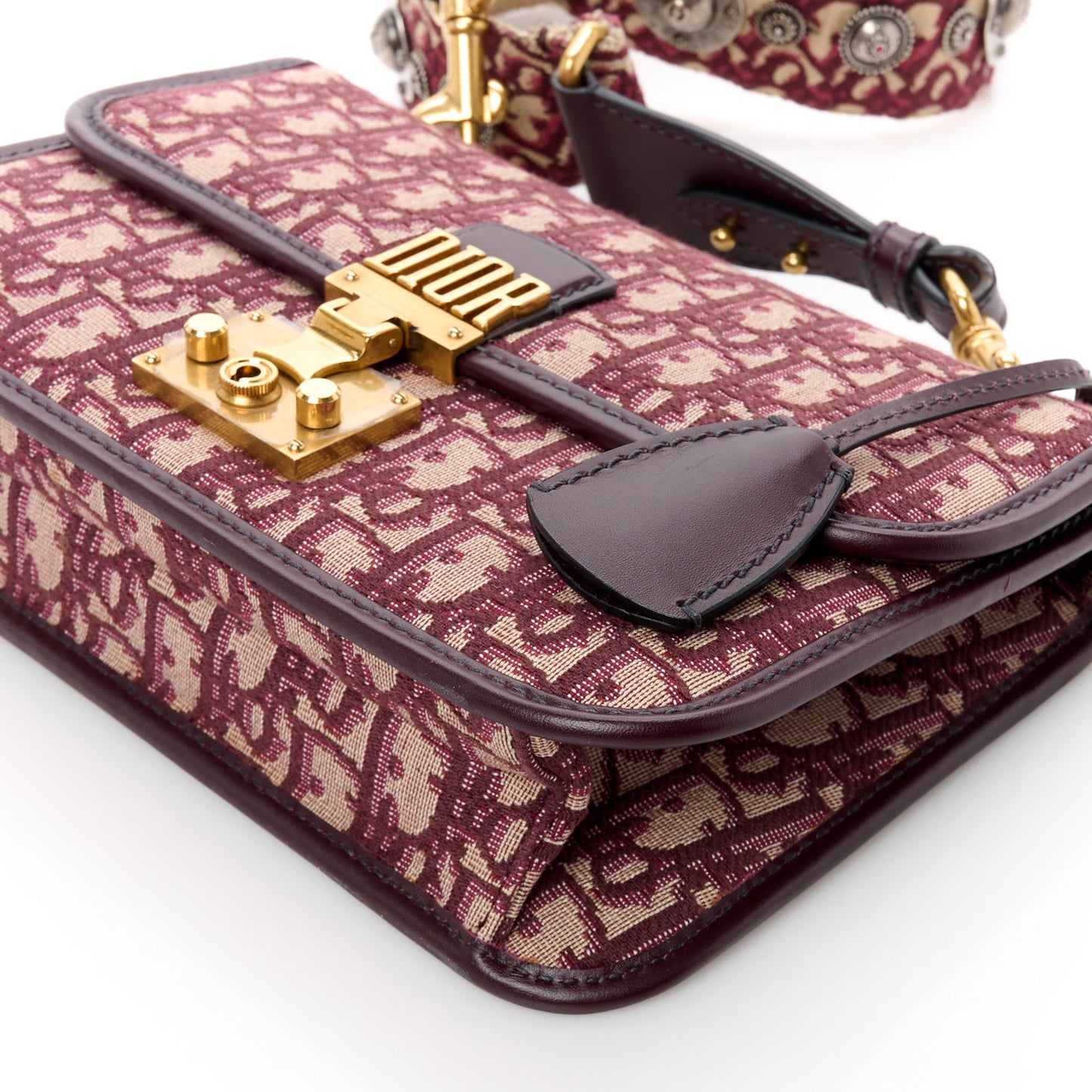 Oblique Dioraddict Flap Bag Burgundy