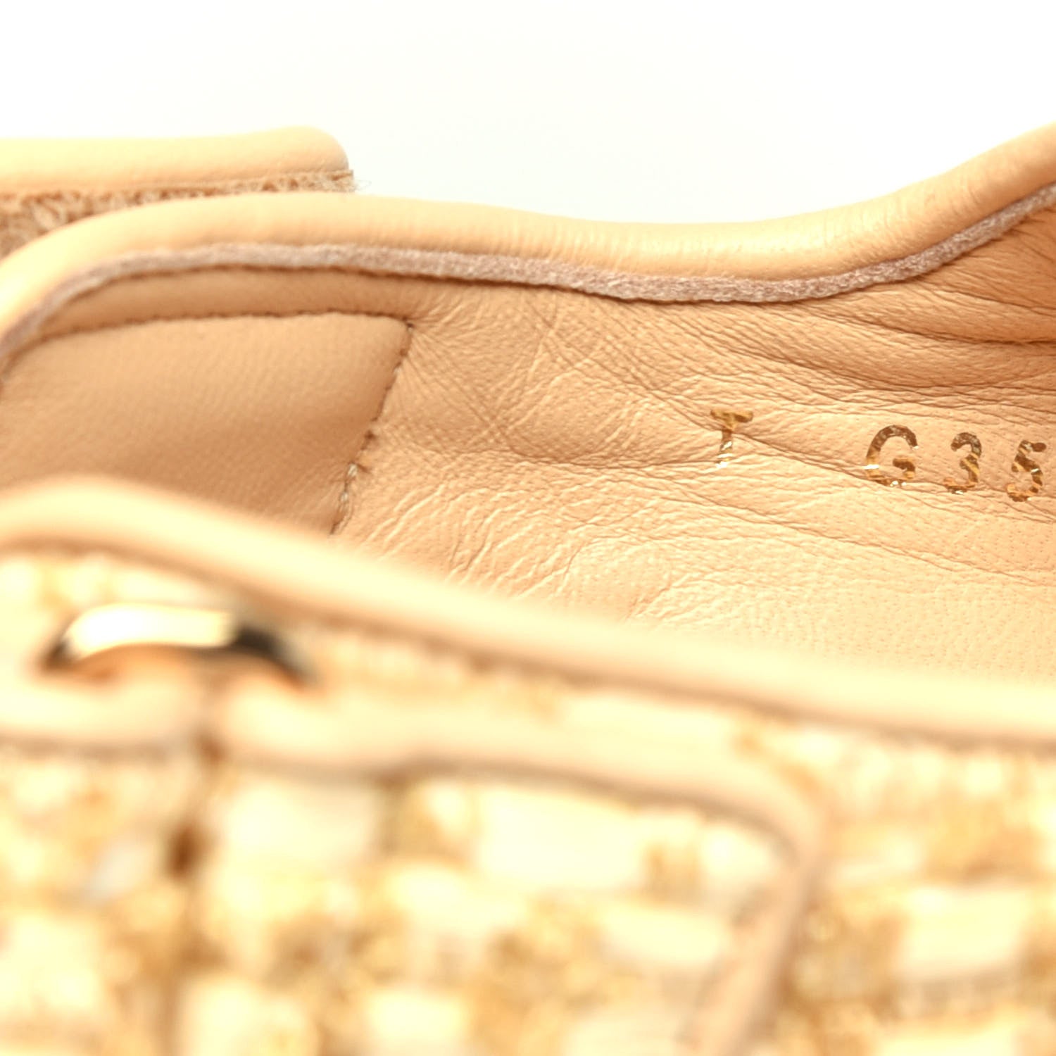 Chanel Braided Fabric Velcro Dad Sandals 39.5 Beige 10 of 11