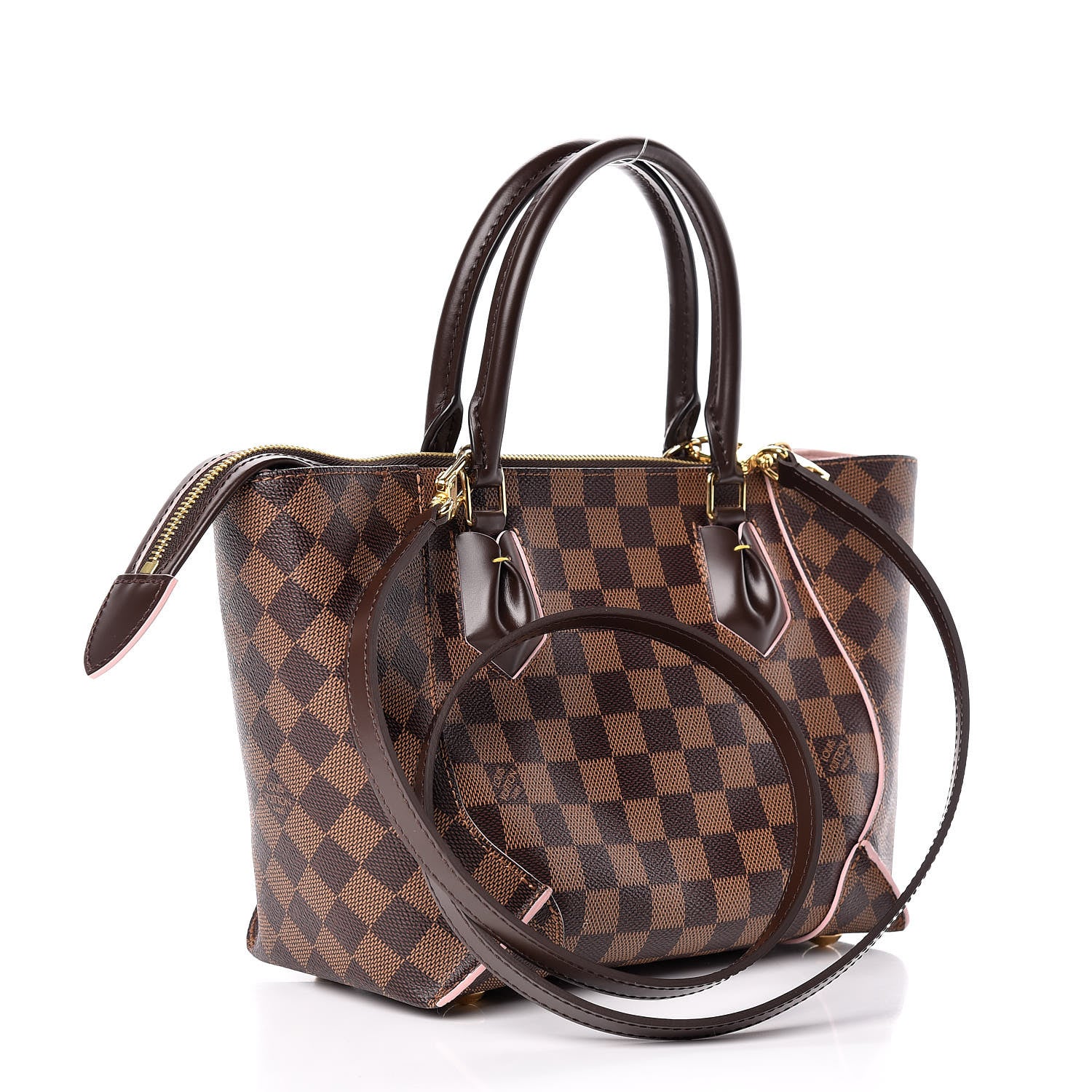 Louis Vuitton Damier Ebene Caissa Tote PM Rose Ballerine 4 of 11