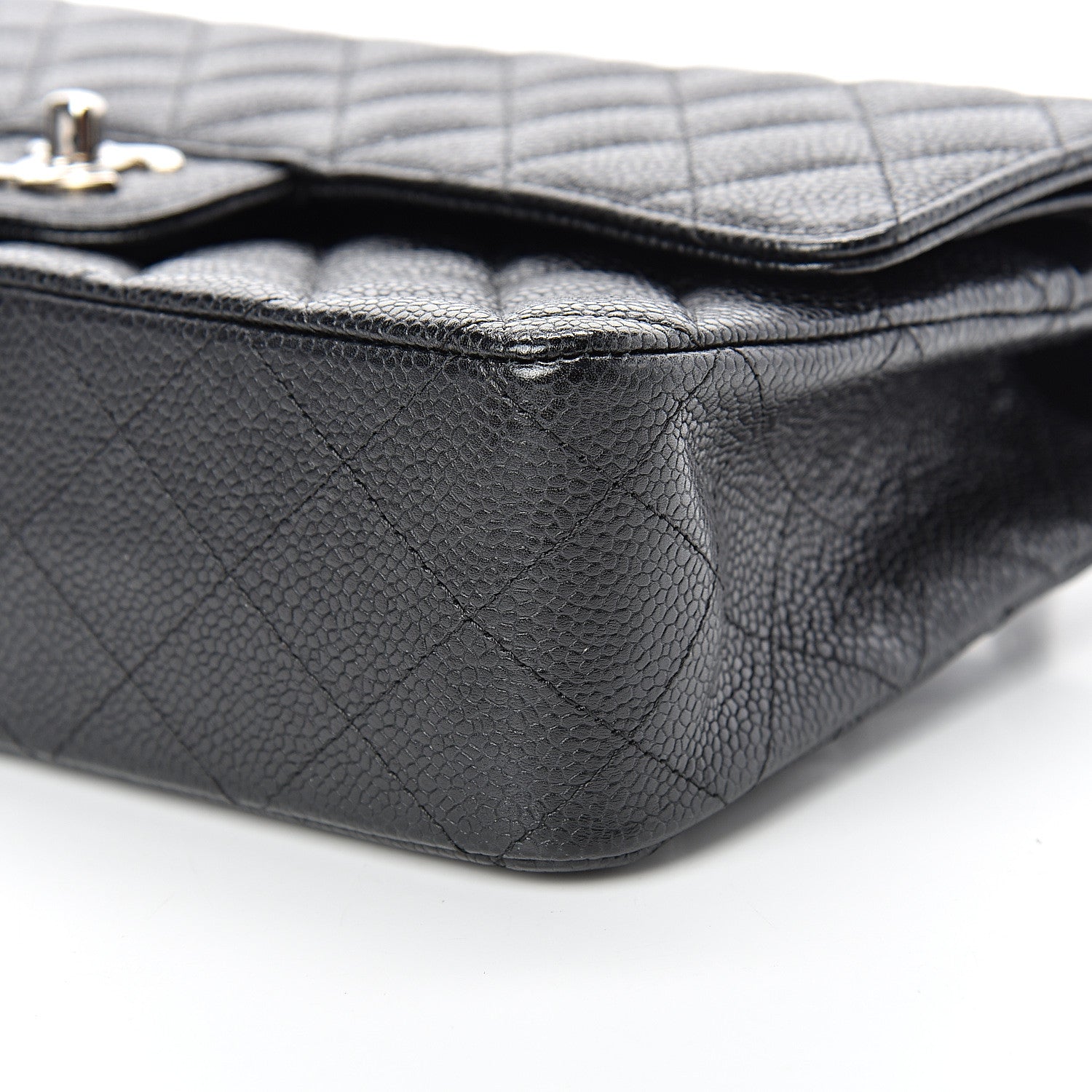 Chanel Caviar Quilted Medium Double Flap Black 9 of 13
