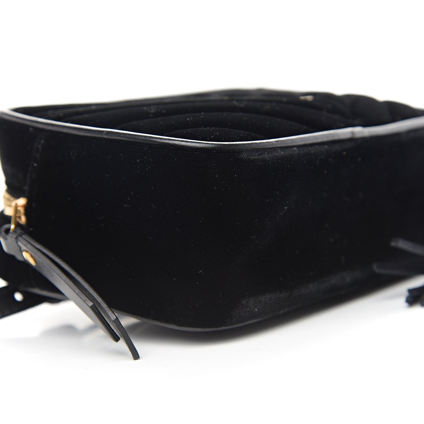 Velour Matelasse Monogram Lou Belt Bag Black