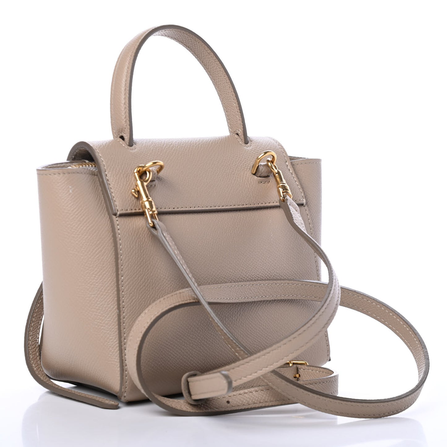 Grained Calfskin Pico Belt Bag Light Taupe