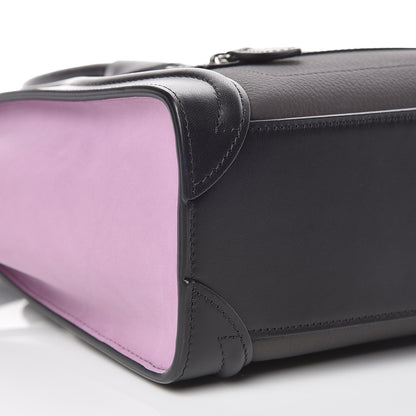 Celine Baby Grained Calfskin Nubuck Tri-color Nano Luggage Anthracite 9 of 10