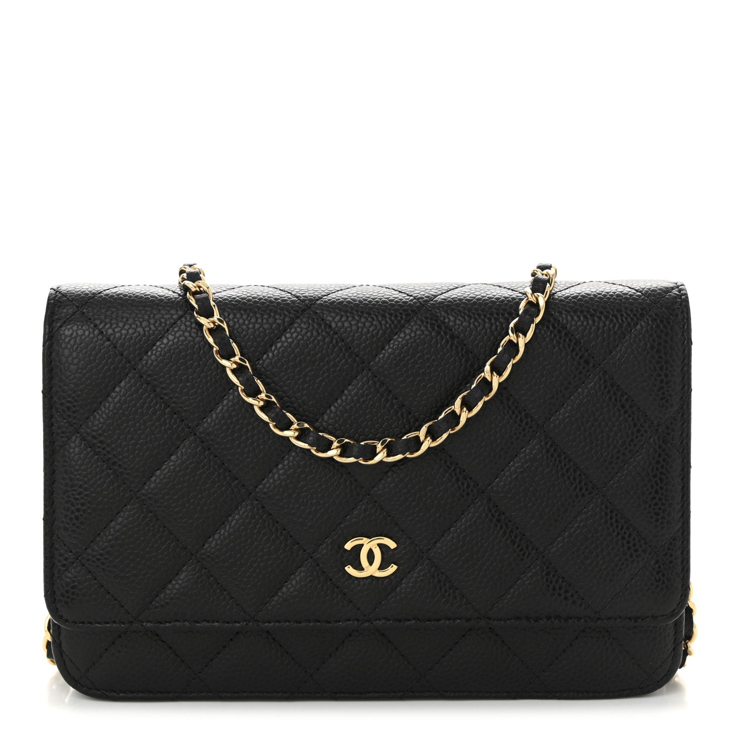 Chanel Caviar Quilted Wallet on Chain WOC Black 1 of 12