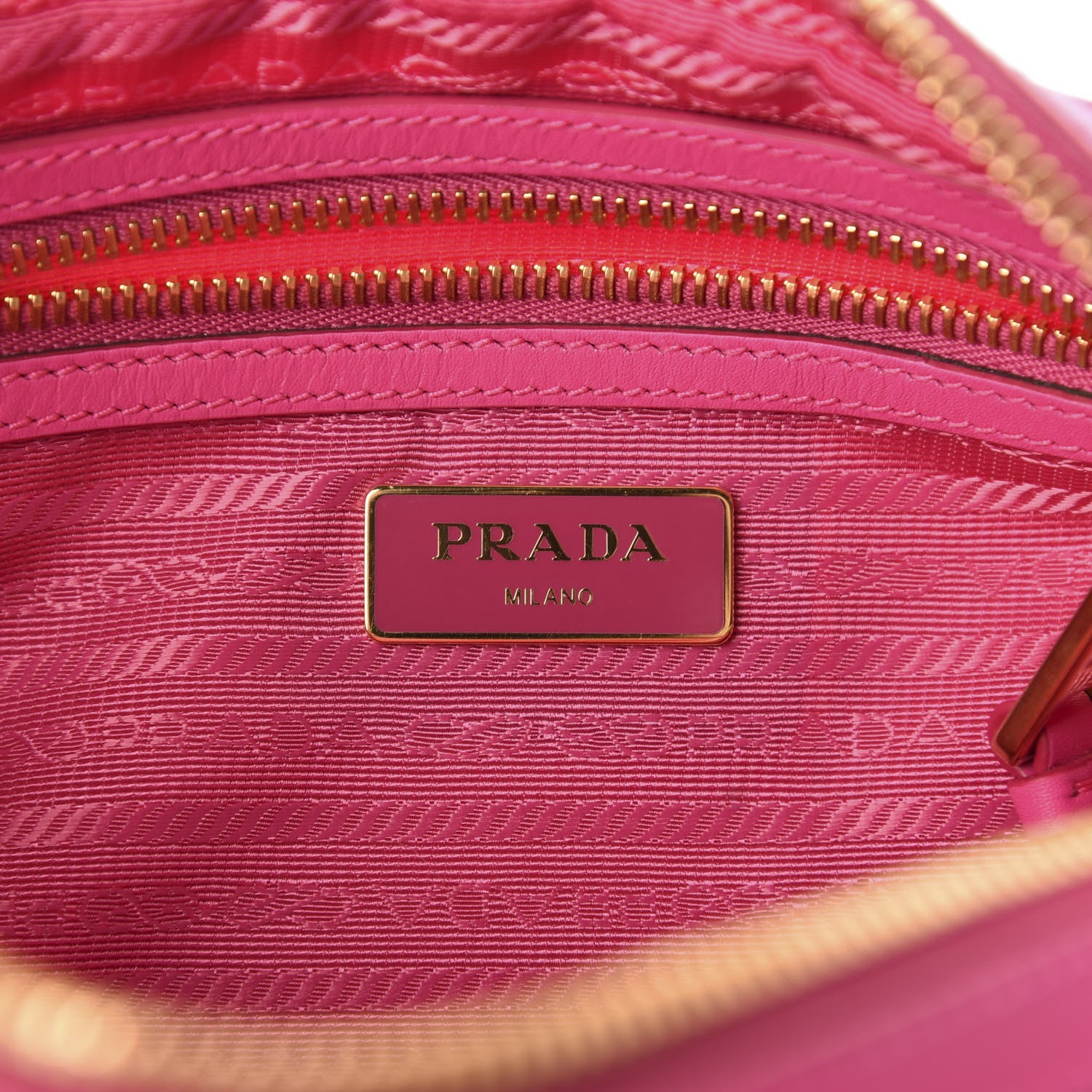 Prada Tessuto Nylon Soft Calf Camera Bag Fuxia 8 of 11