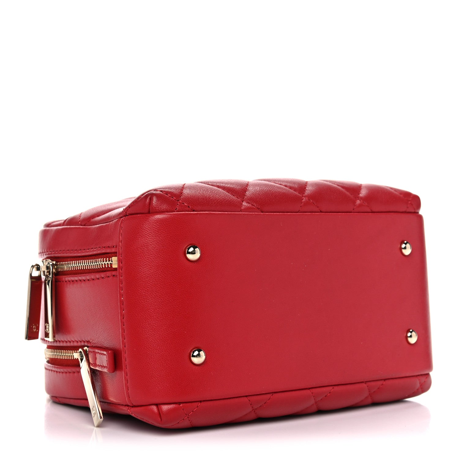 Chanel Lambskin Quilted Small Trendy CC Bowling Bag Red 4 of 12