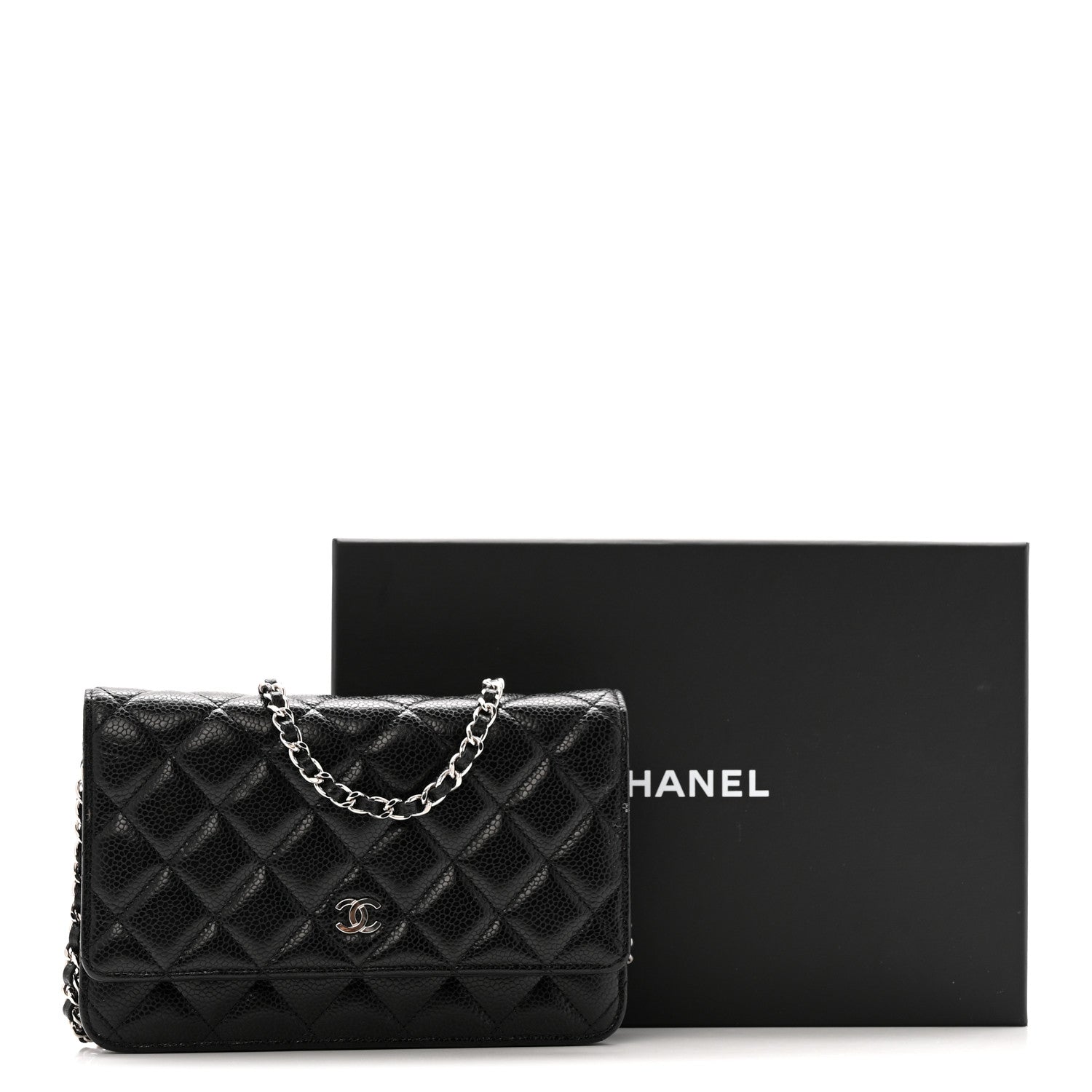 Chanel Caviar Quilted Wallet on Chain WOC Black 15 of 15