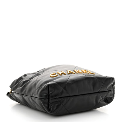 Chanel Shiny Calfskin Quilted Mini Chanel 22 Black 4 of 10