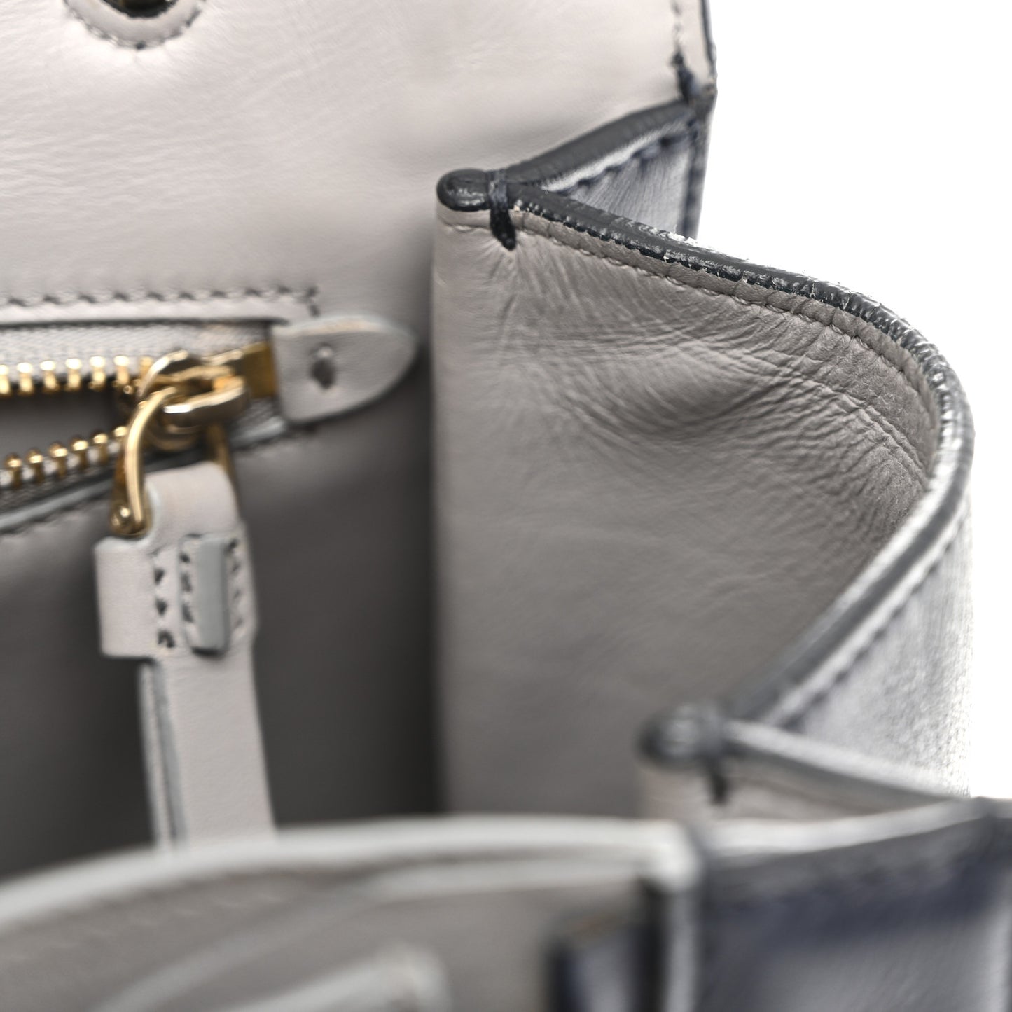 Calfskin Sofia Rainbow Top Handle Bag Blue