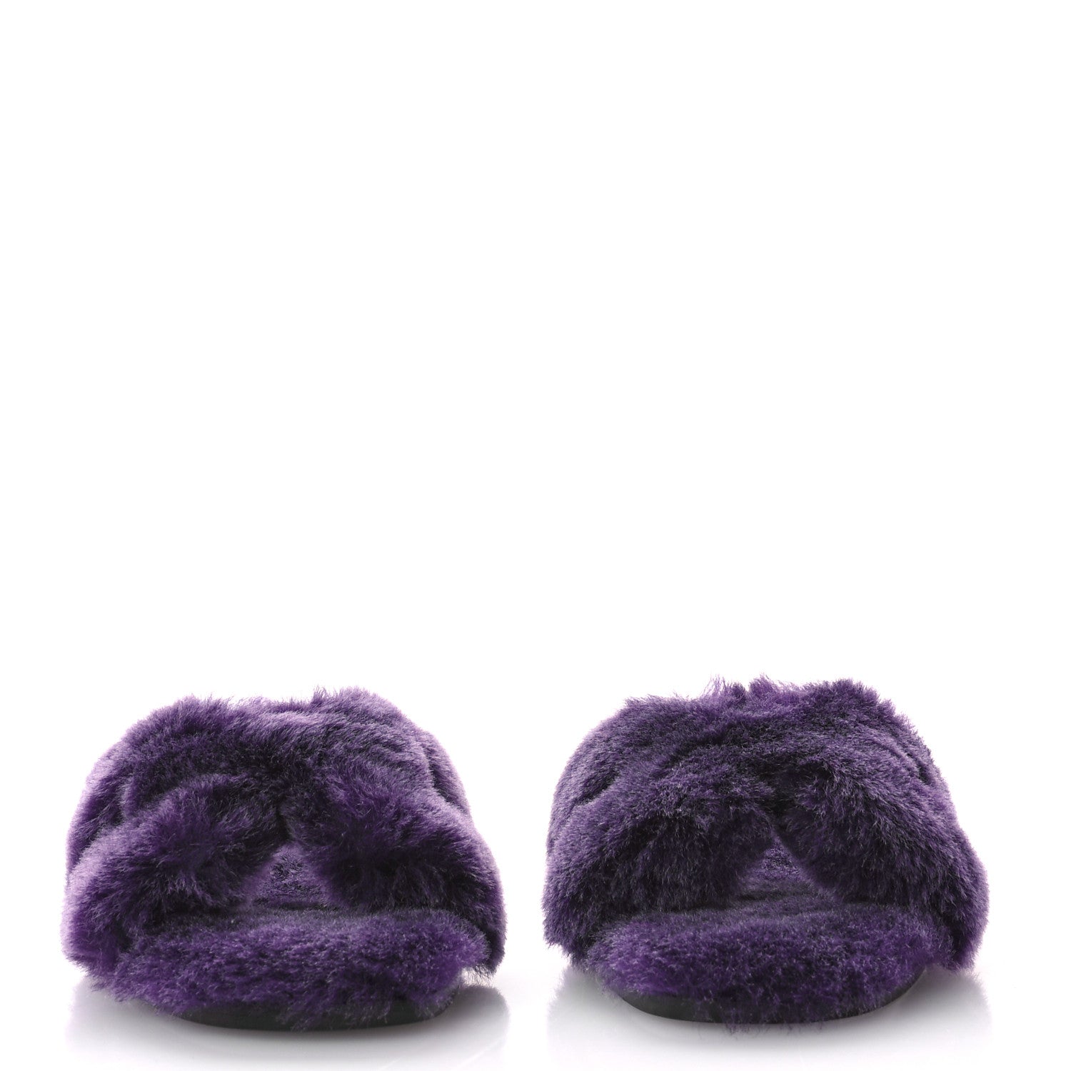 Hermes Woolskin Oran Sandals 37 Violet Fonce 3 of 8