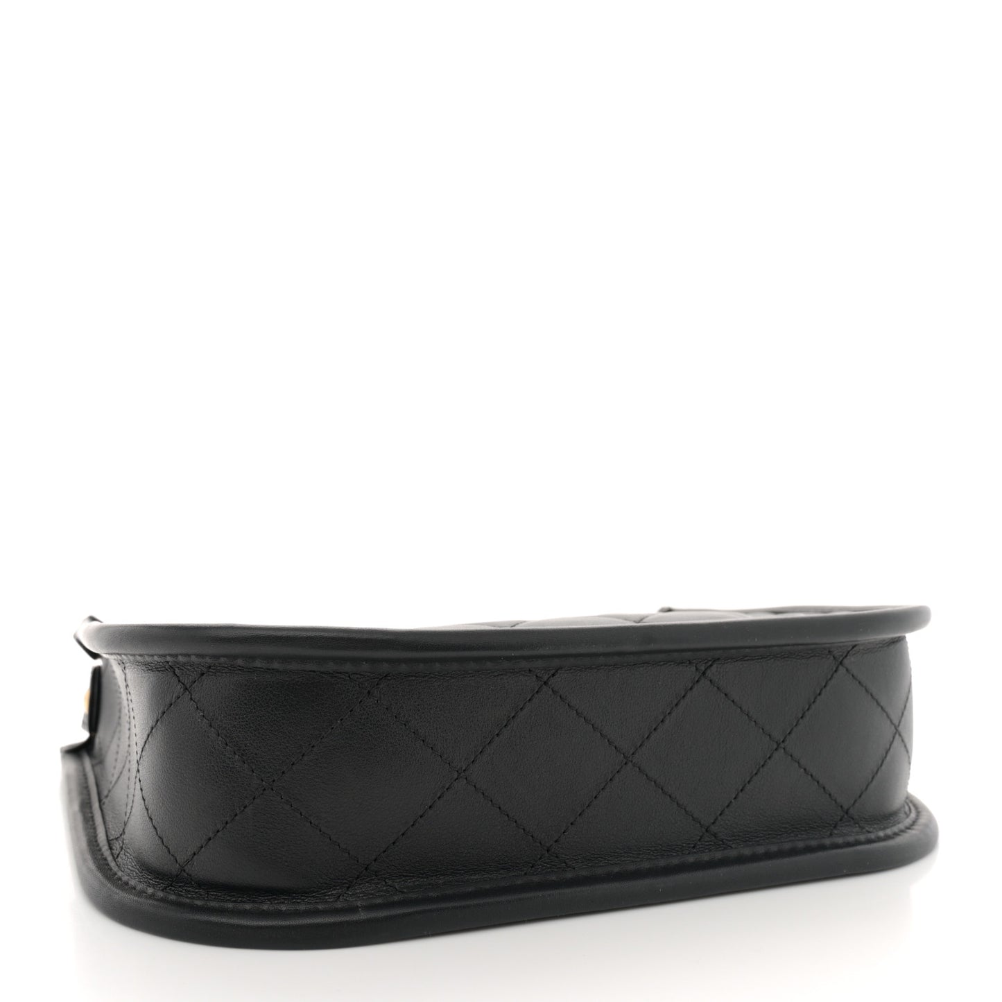 Calfskin Quilted Hobo Handbag Black