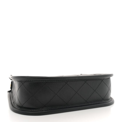 Chanel Calfskin Quilted Hobo Handbag Black 4 of 11