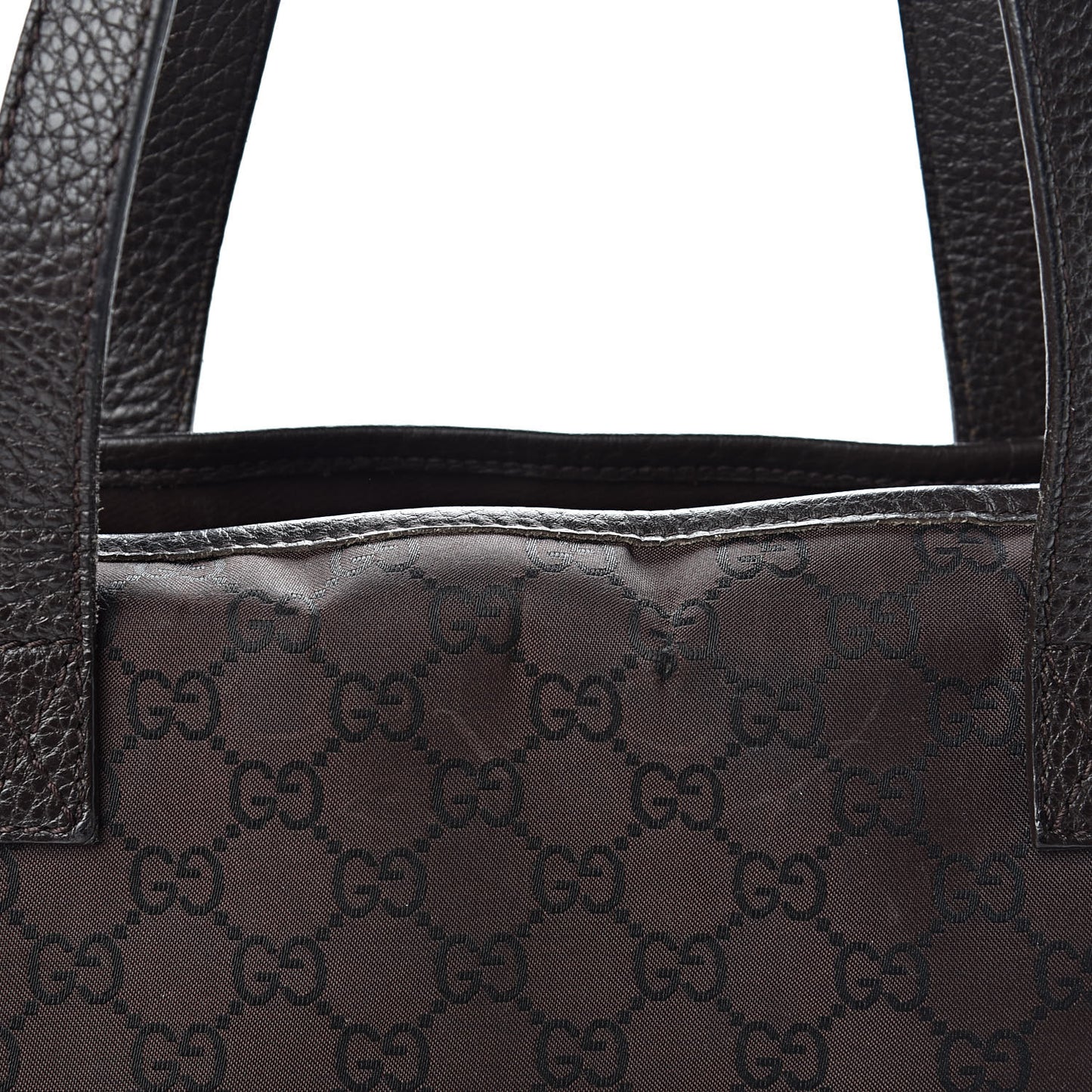 Nylon Monogram Large Tote Dark Brown