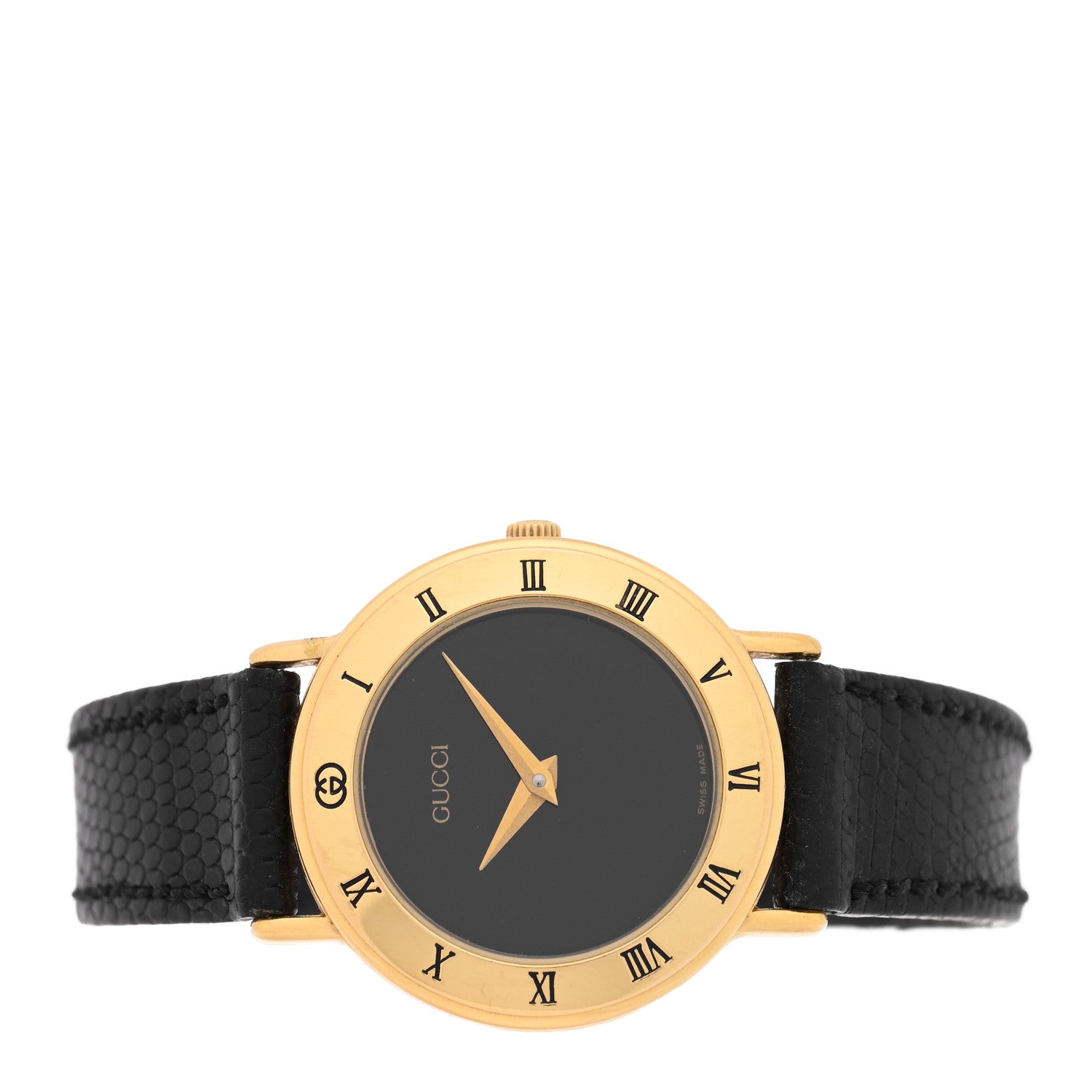 Gucci Stainless Steel Lizard 26mm 3000L Quartz Watch Black 2 of 5