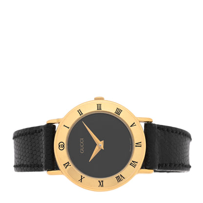 Gucci Stainless Steel Lizard 26mm 3000L Quartz Watch Black 2 of 5