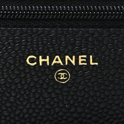 Chanel Caviar Quilted Wallet On Chain WOC Black 6 of 12