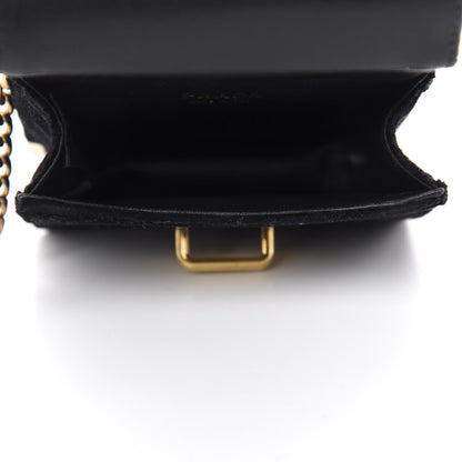 Prada Velvet Crocodile Micro Cahier Bag Black 5 of 11